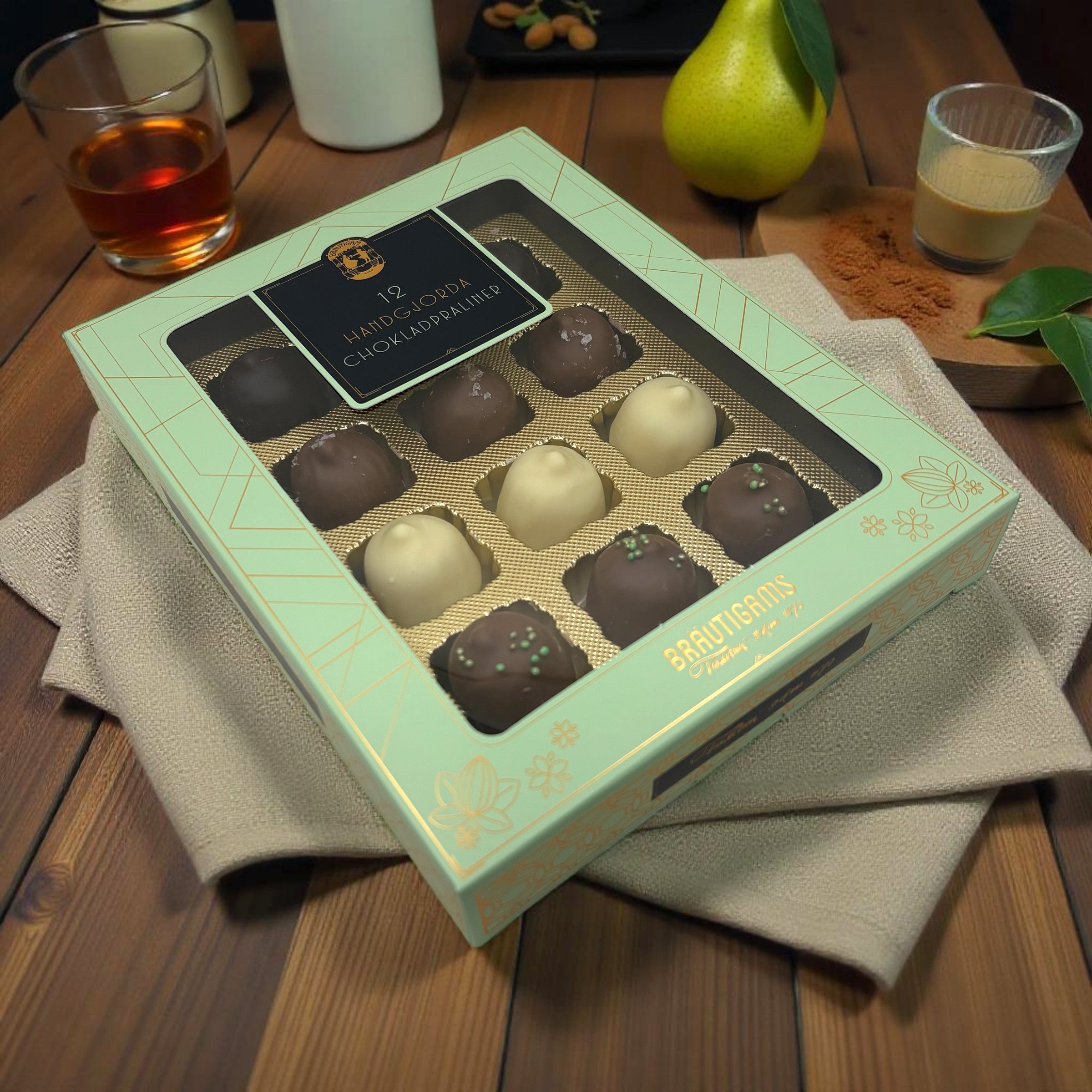 Pralinask 12 bitar - Bräutigams