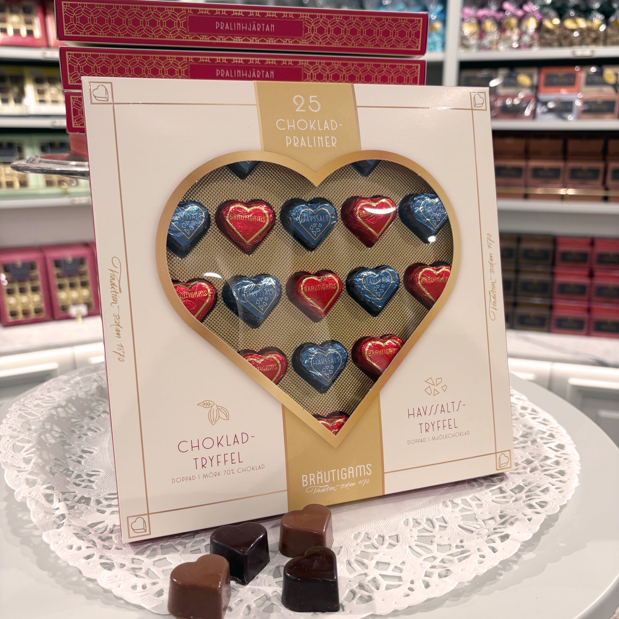 Pralinask hjärtan 25-bitar - Bräutigams