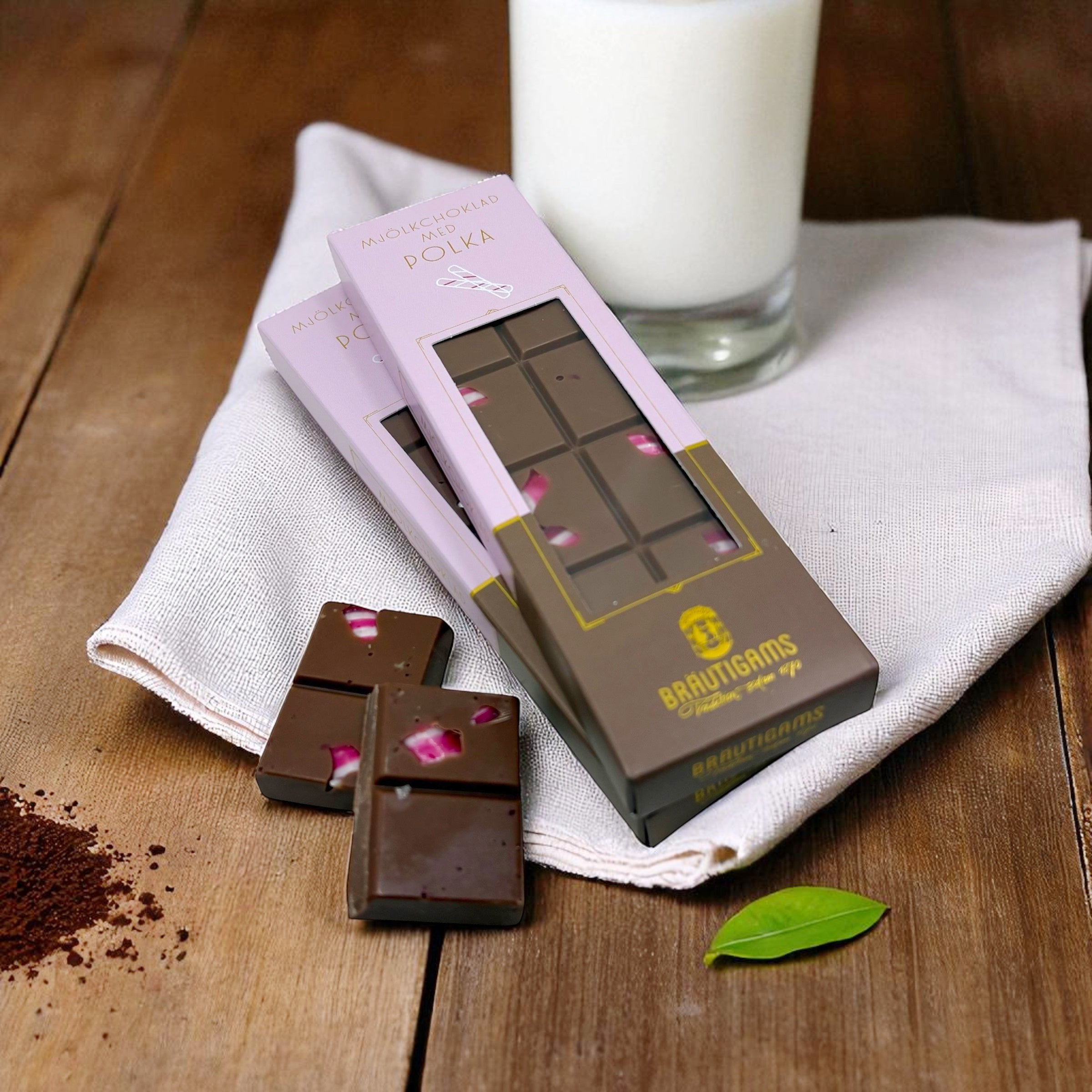 Mjölkchoklad med polkagris - Bräutigams